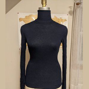 Ralph Lauren Navy Cotton Turtleneck Long Sleeve Layering T Shirt